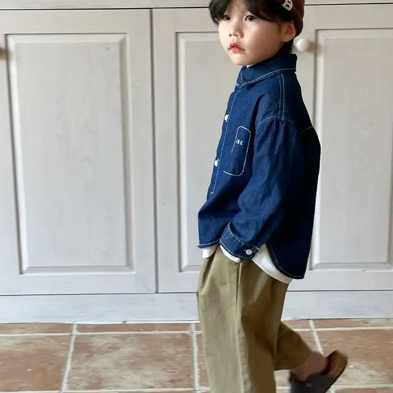 【80-150cm】デニム ワンピース トップス