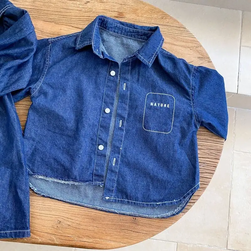 【80-150cm】デニム ワンピース トップス