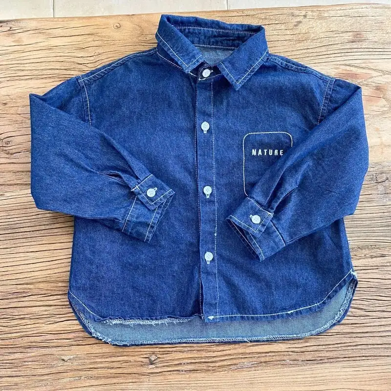 【80-150cm】デニム ワンピース トップス