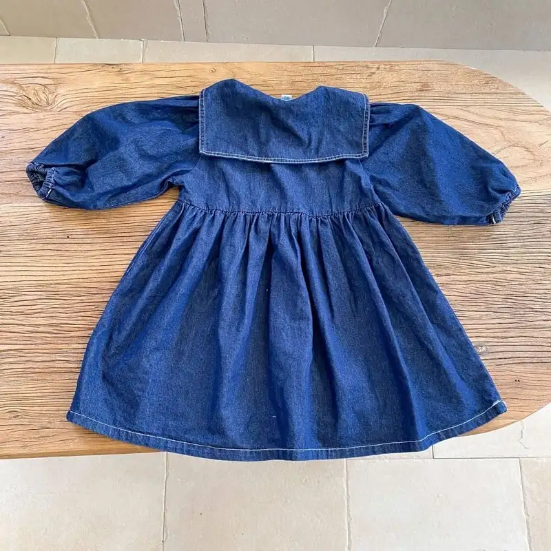 【80-150cm】デニム ワンピース トップス