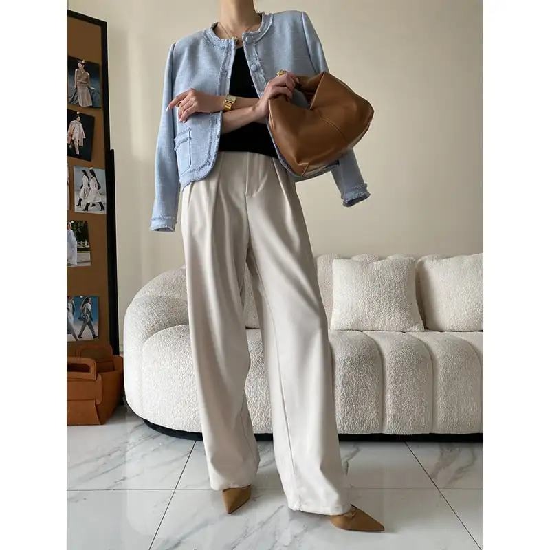 アウター ジャケット フリンジデザイン シングルブレスト 長袖