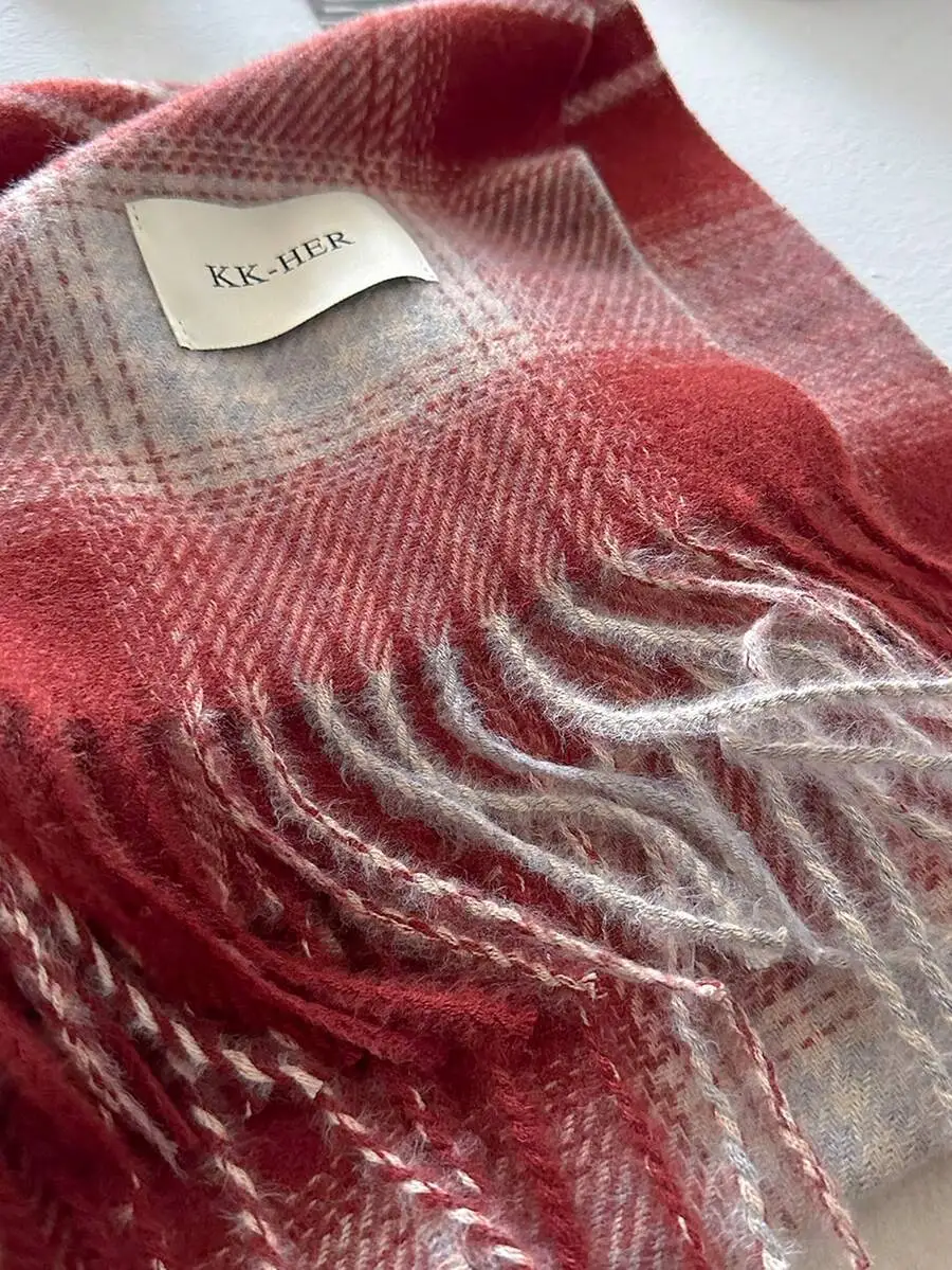 クラシック チェック柄 スカーフ 暖かい ショール レディース アクセサリー