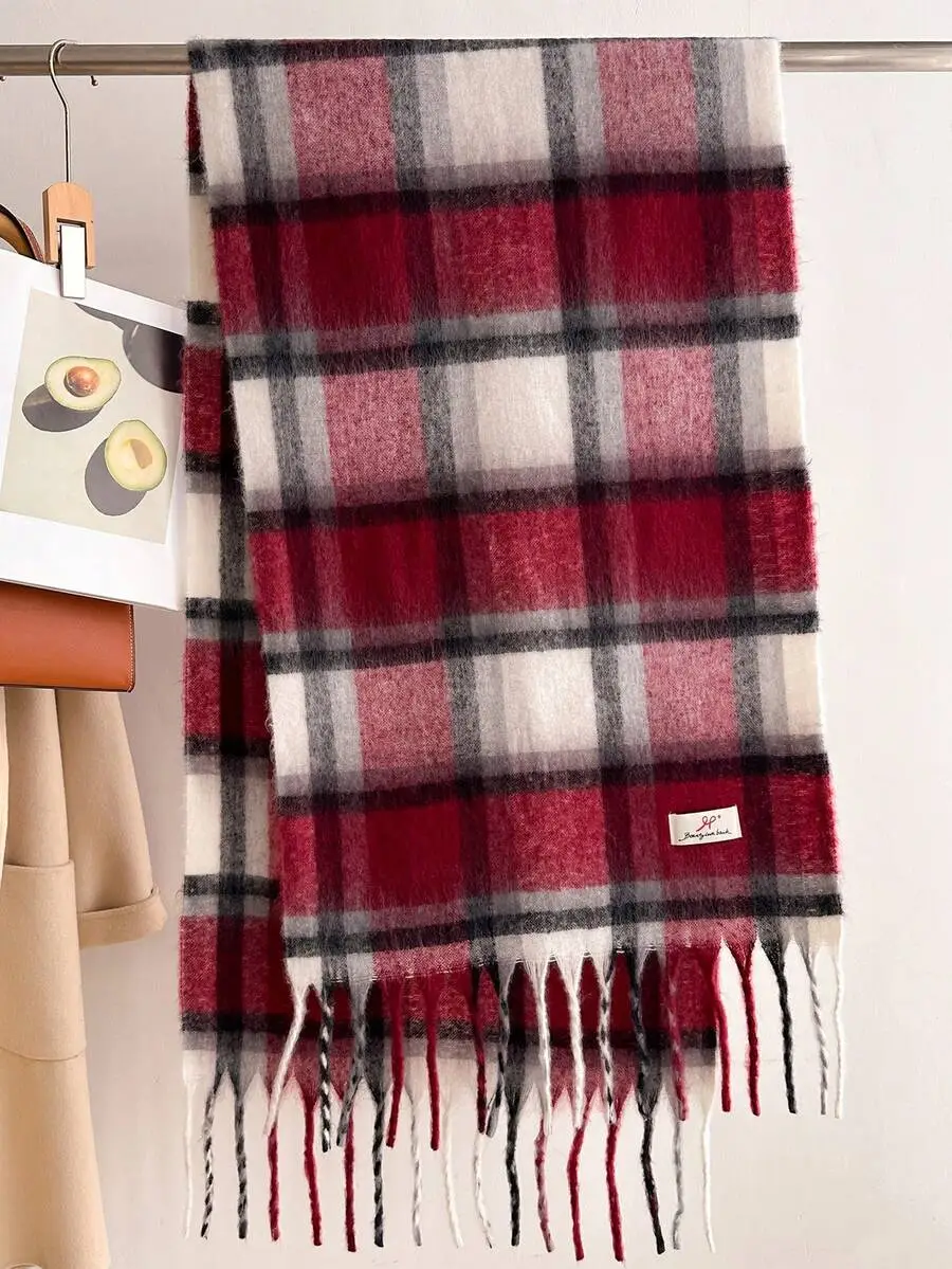 スカーフ レディース チェック柄 ショール 厚手 暖かい レディースファッション