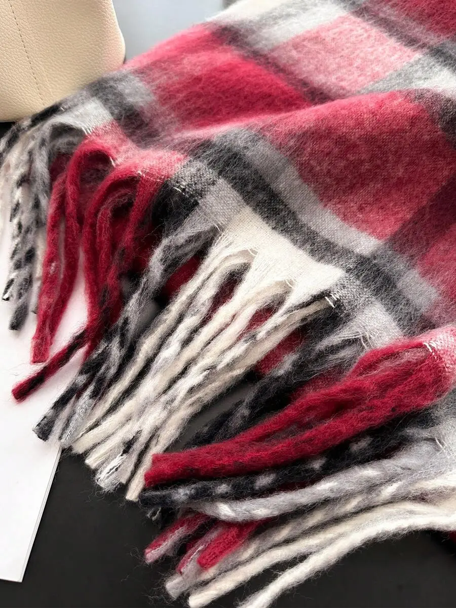 スカーフ レディース チェック柄 ショール 厚手 暖かい レディースファッション