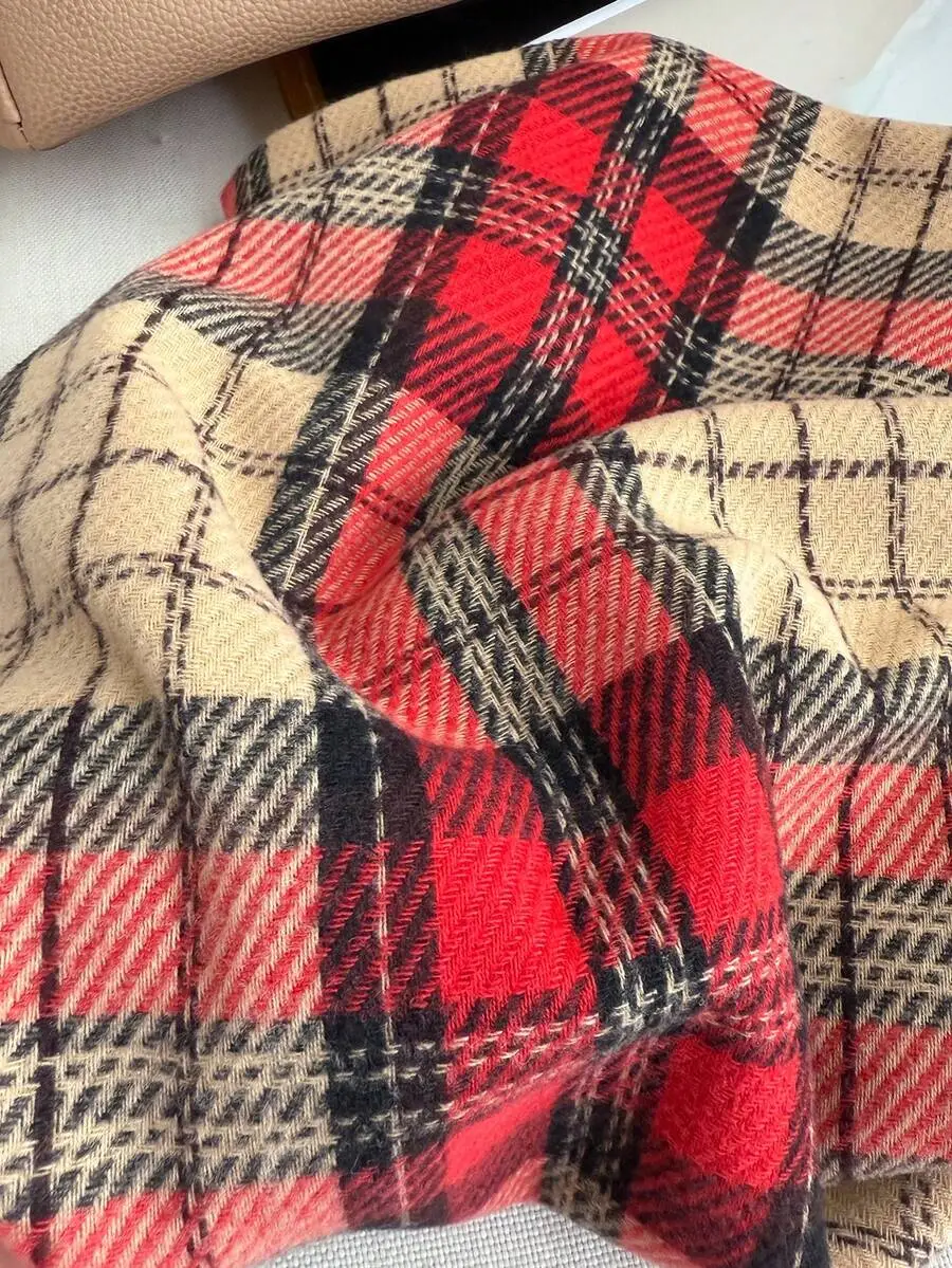 秋冬 レディース エレガント チェック ストライプ スカーフ/ショール