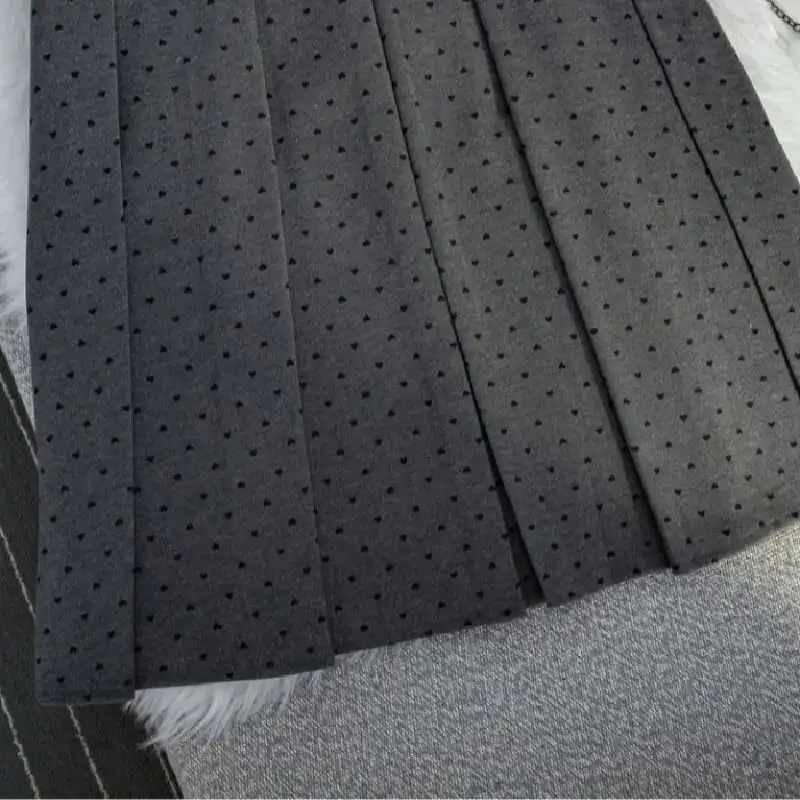 ボトムス スカート ハート柄 ハイウエスト グレー