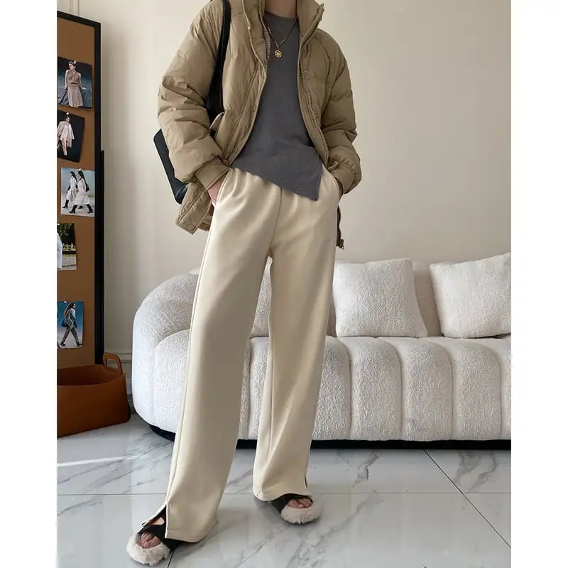 ボトムス フリースパンツ カジュアル 裏起毛 ベージュ ブラック