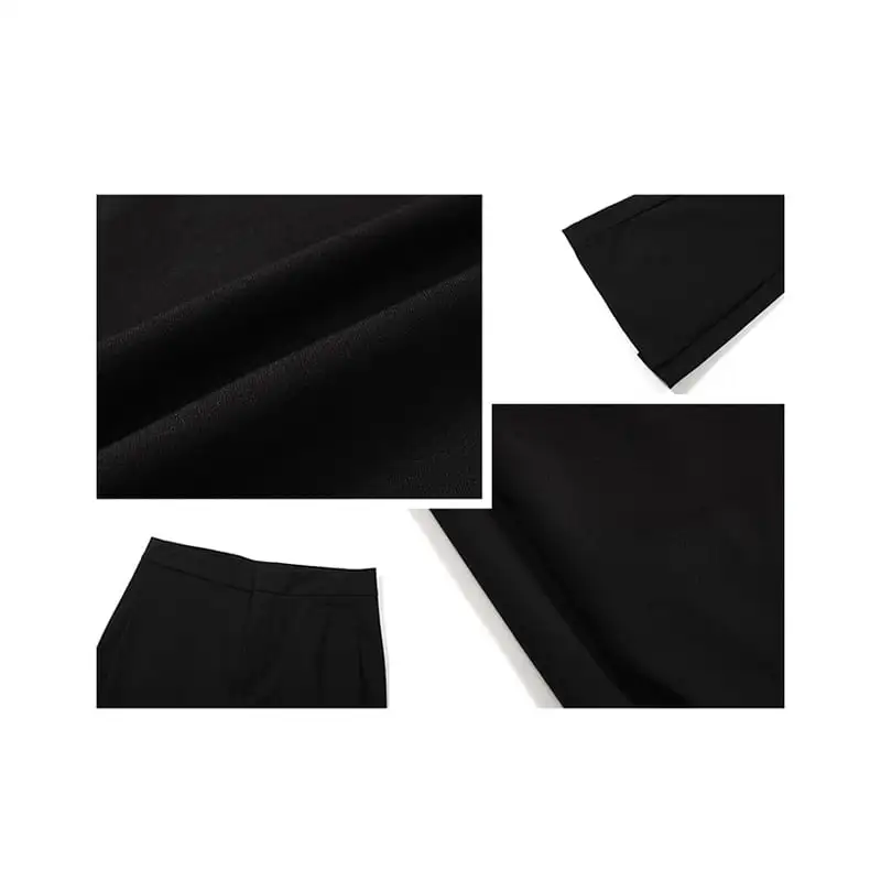 ボトムス パンツ ドレープ感 スリット裾 脚長効果