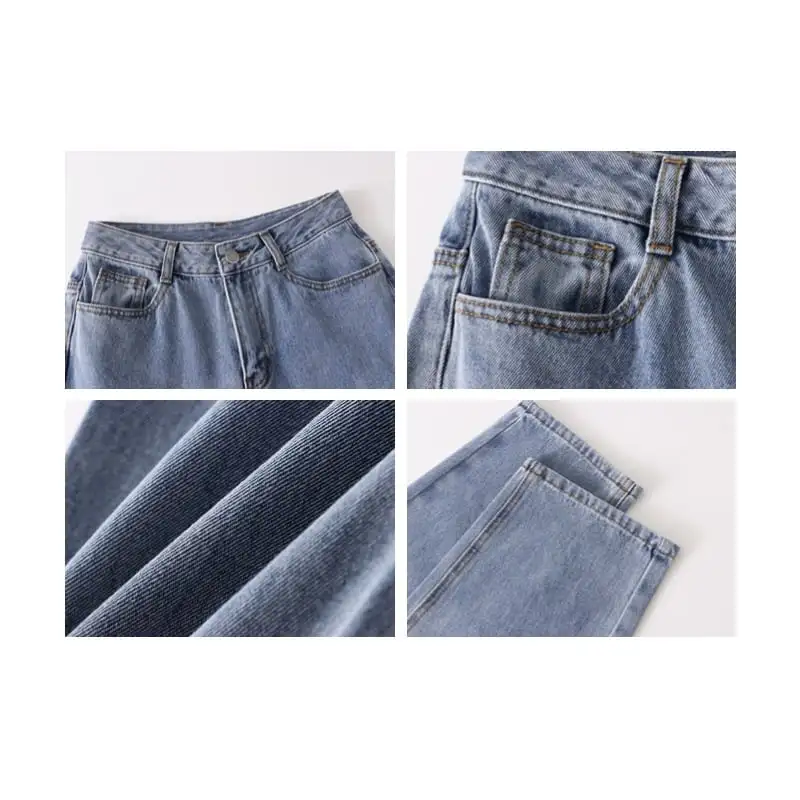 ボトムス デニムパンツ アンクル丈 すっきり見える ジーンズ ライトブルー