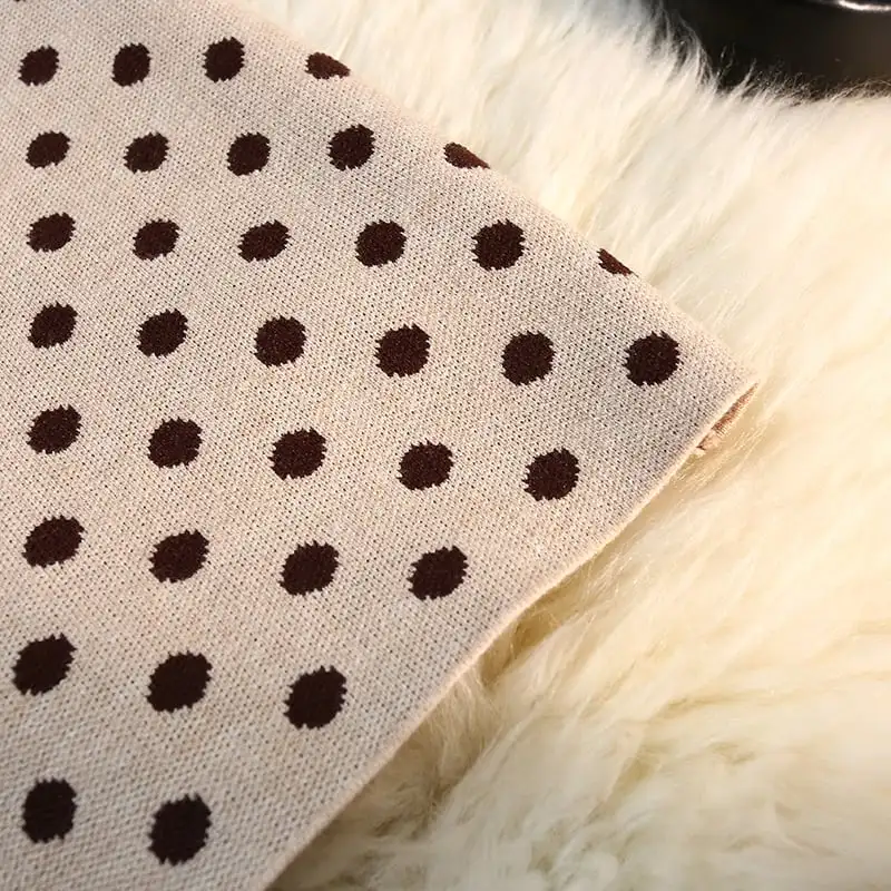 ボトムス スカート 3色展開 ニット ドット柄 スリット ブラック ダークベージュ コーヒー色