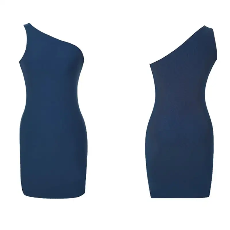 セットアップ セクシー 主役級 不規則 チュール素材 Tシャツ+ワンピース ネイビー