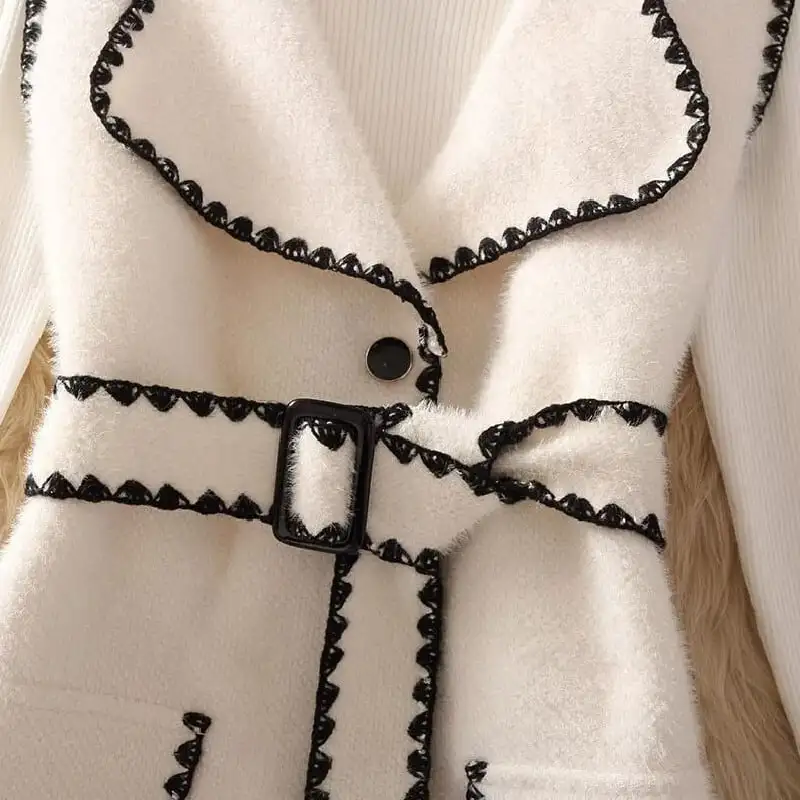 セットアップ トップス+ベストワンピース 2色展開 ニット ホワイト ブラック