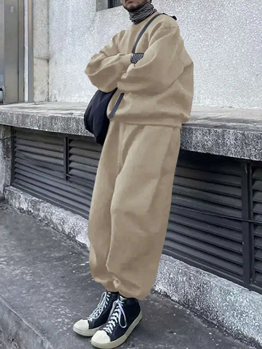 メンズ 無地 スウェットシャツ  スウェットパンツ  セット カジュアル