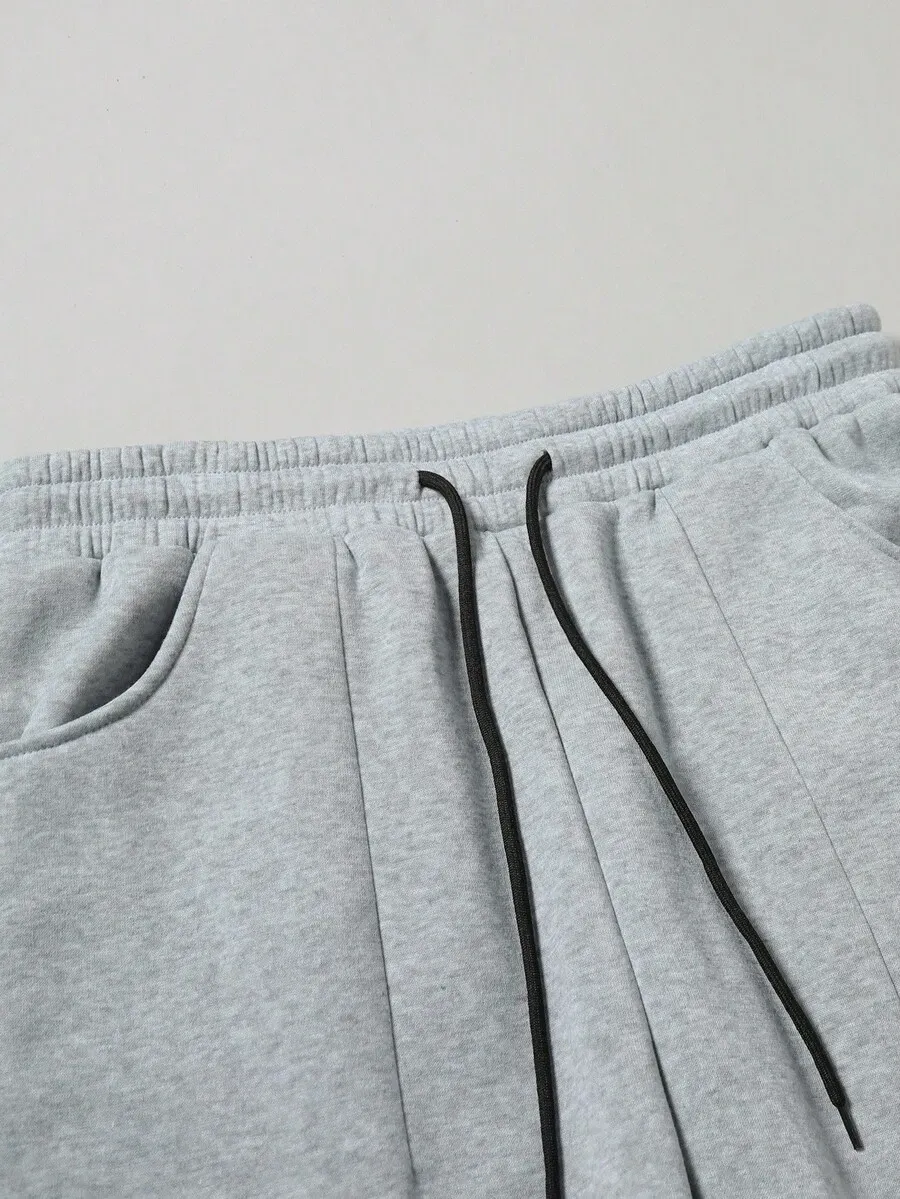 メンズ 無地 クルーネック 長袖 カジュアル スウェットシャツ  スウェットパンツ セット