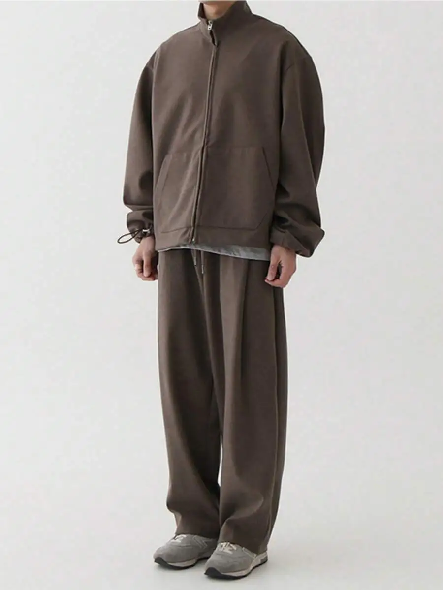 カジュアル 無地 スウェットシャツ パンツ 2点セット