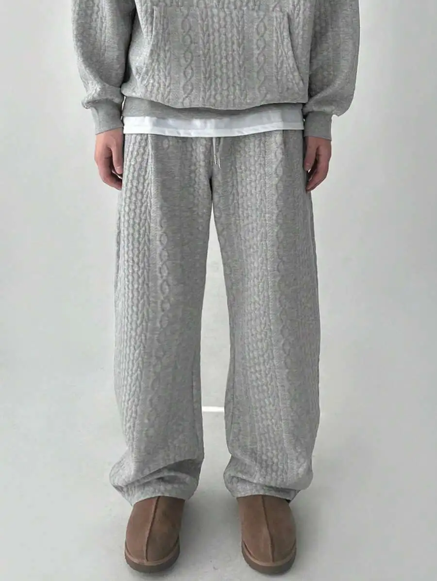 メンズ 無地 カジュアル グレー パーカー セット