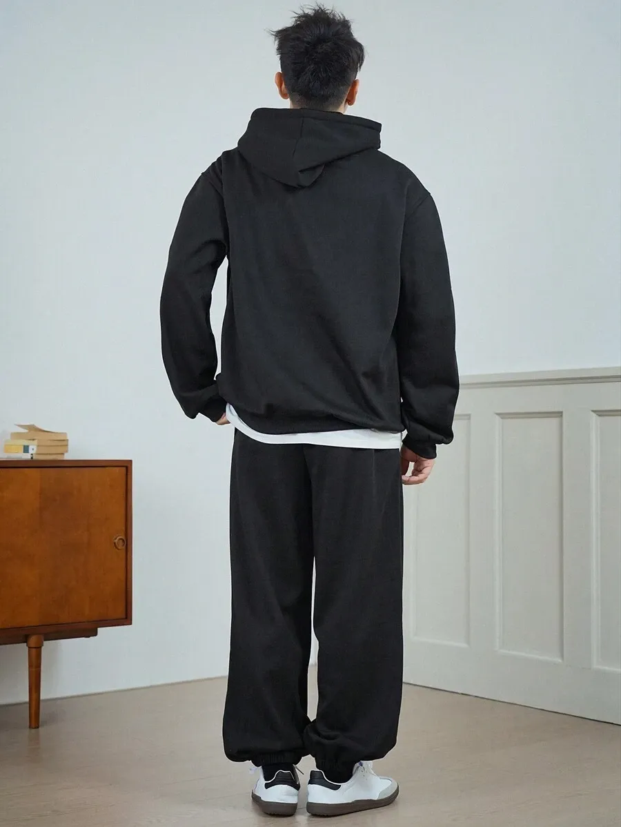 メンズ 無地 パーカー スエットパンツ セット