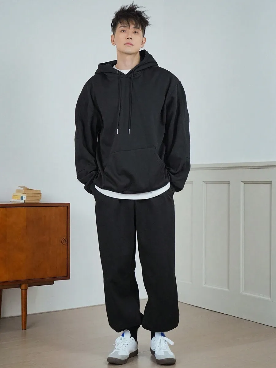 メンズ 無地 パーカー スエットパンツ セット