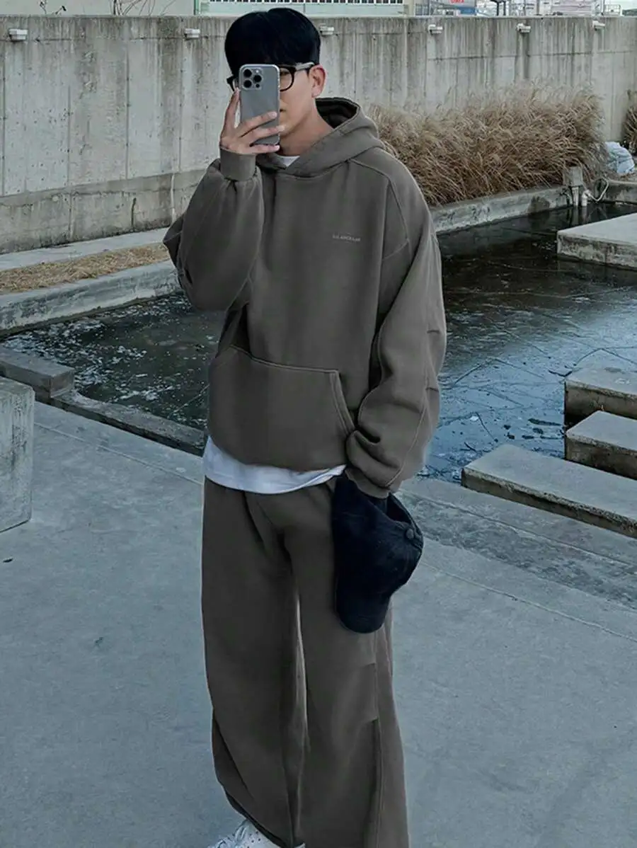 ルーズ メンズ  裏地付き パーカー セット