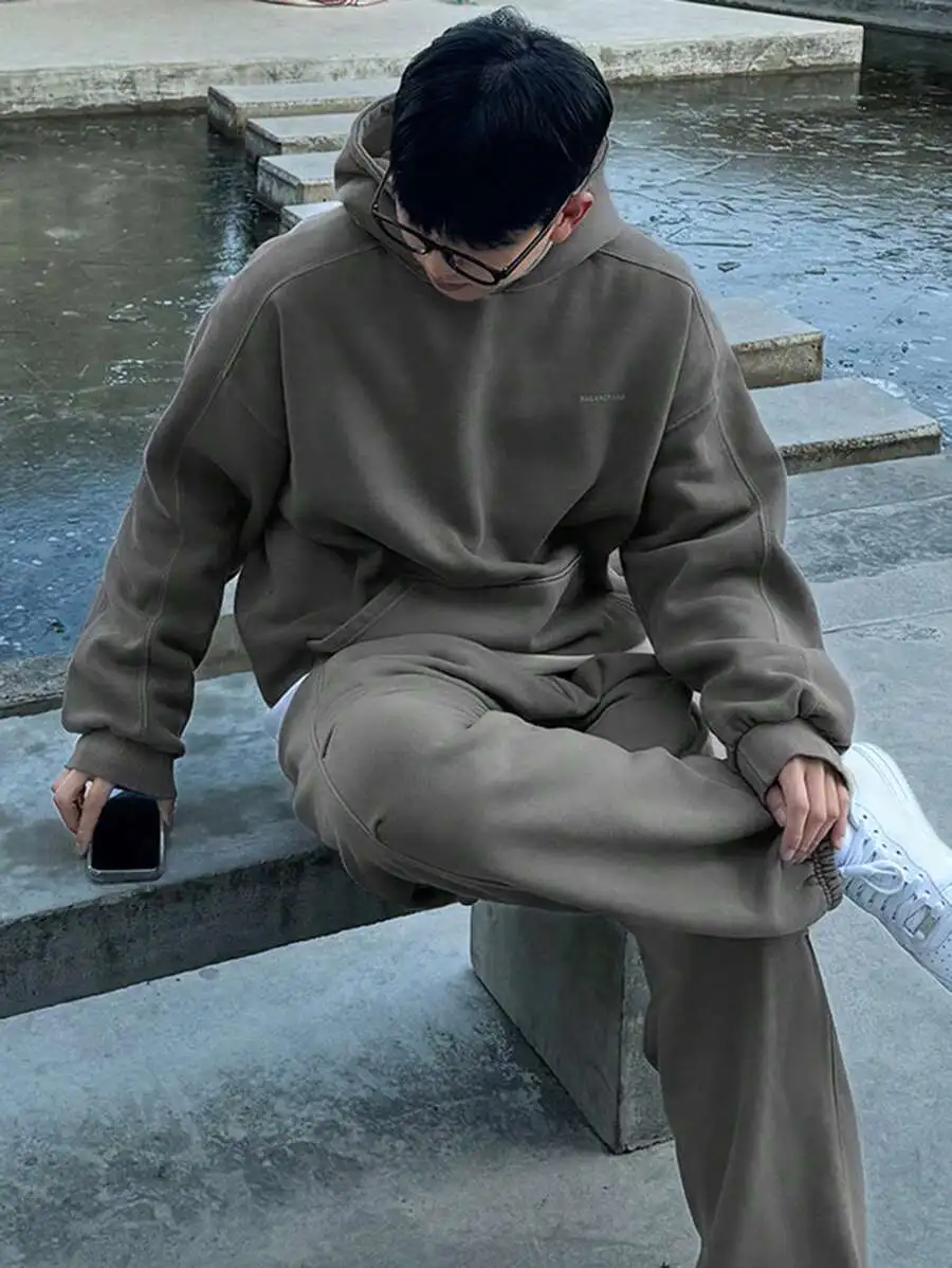 ルーズ メンズ  裏地付き パーカー セット