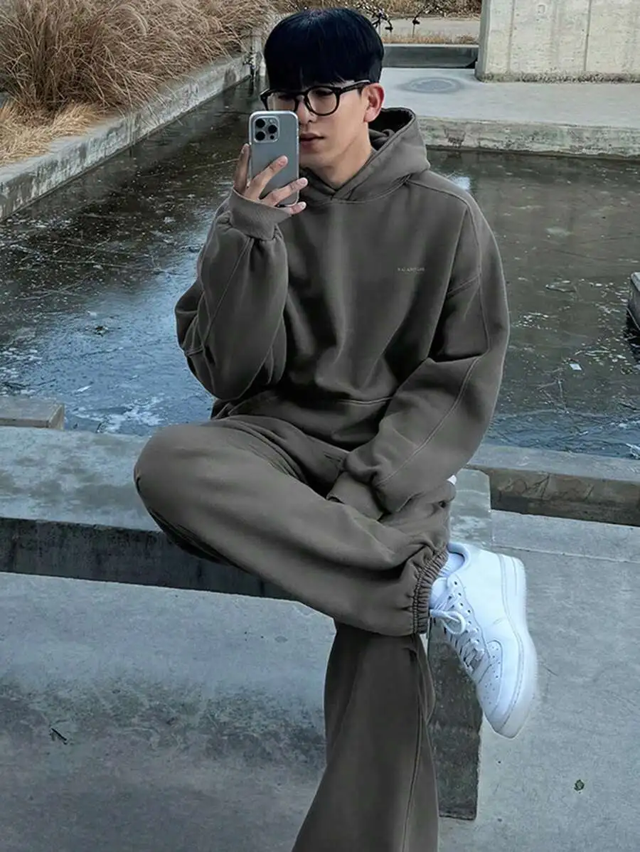 ルーズ メンズ  裏地付き パーカー セット