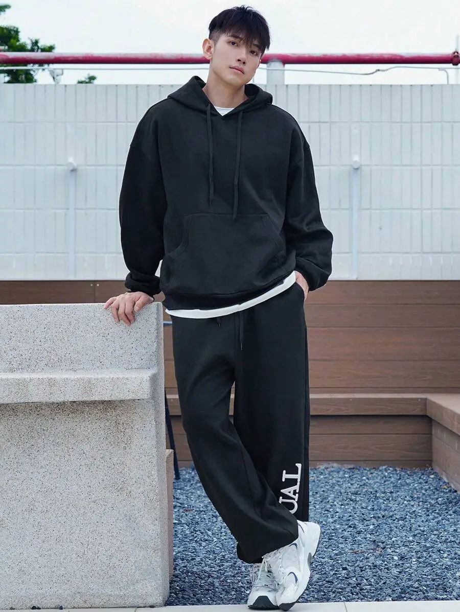 メンズ レター 刺繍 スウェットシャツ セット