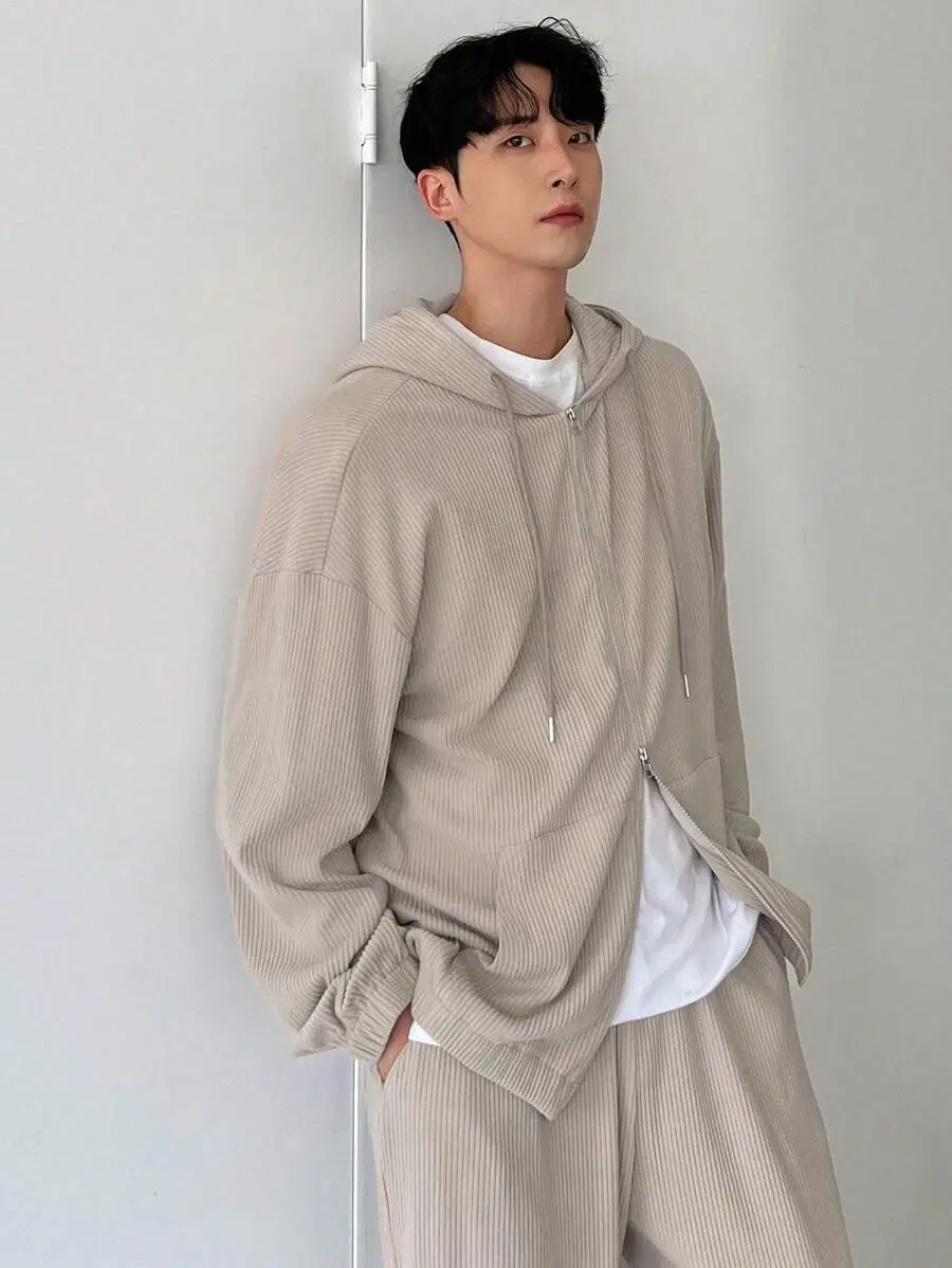 無地 パーカー トラックスーツ ドローストリング セット