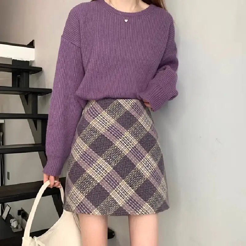 ボトムス スカート ミニスカート 2色展開 カジュアル チェック柄