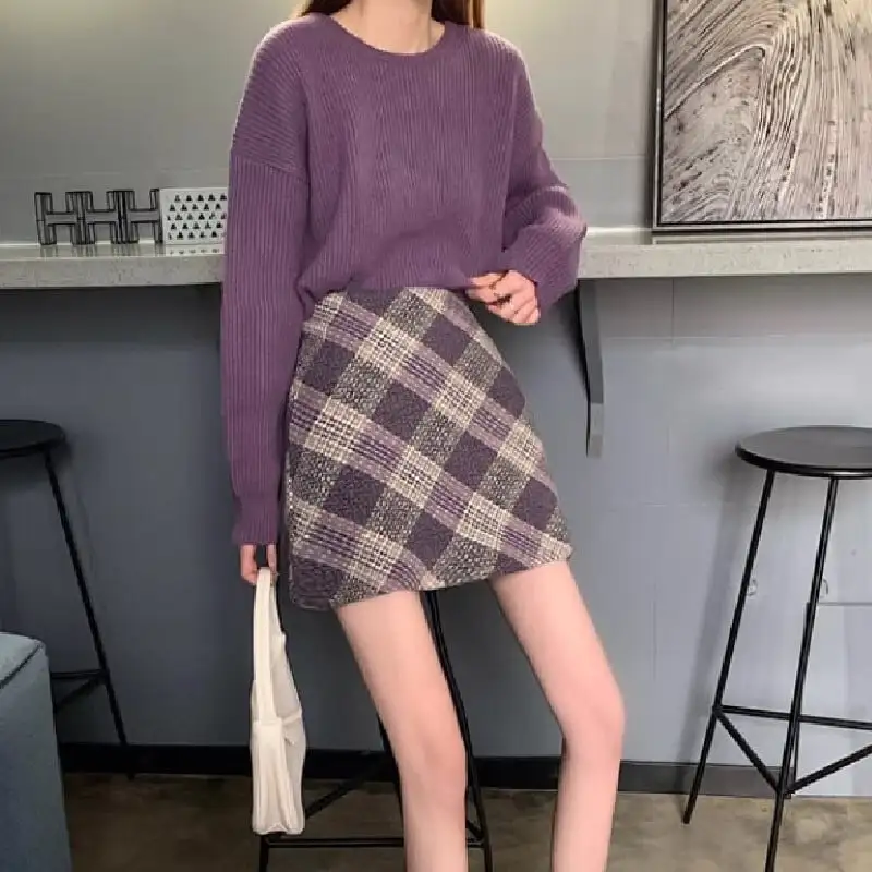 ボトムス スカート ミニスカート 2色展開 カジュアル チェック柄