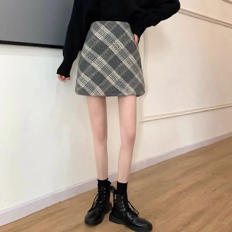 ボトムス スカート ミニスカート 2色展開 カジュアル チェック柄