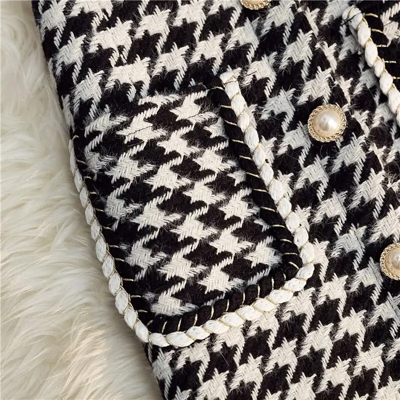 ボトムス スカート ウール エレガント 千鳥格子柄