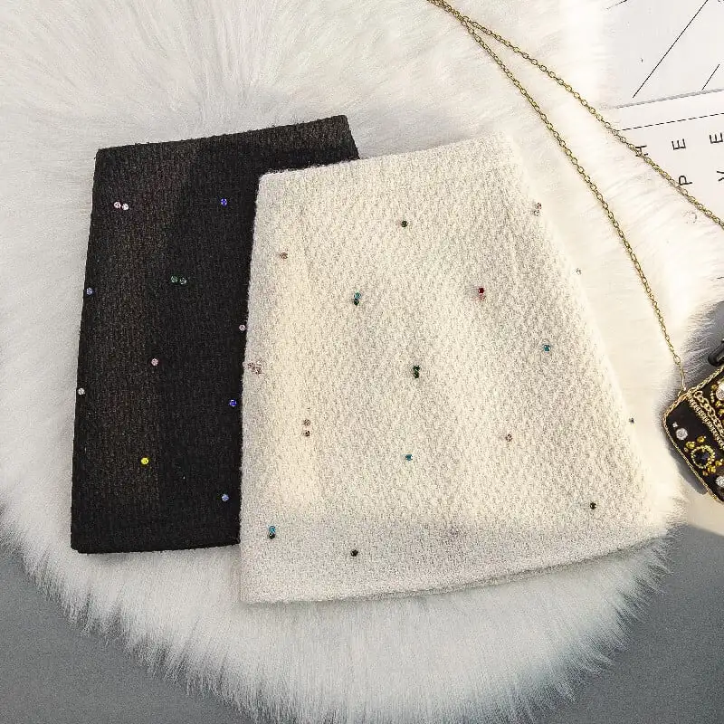 ボトムス スカート 2色展開 ミニスカート 気質溢れる カジュアル ツイード