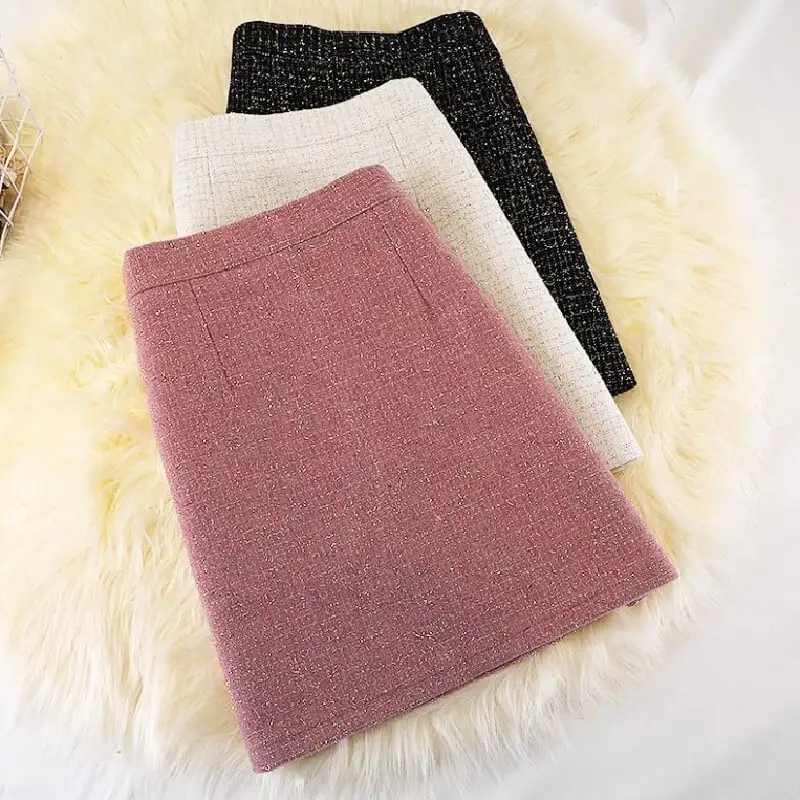 ボトムス スカート 3色展開 ミニスカート ラシャ