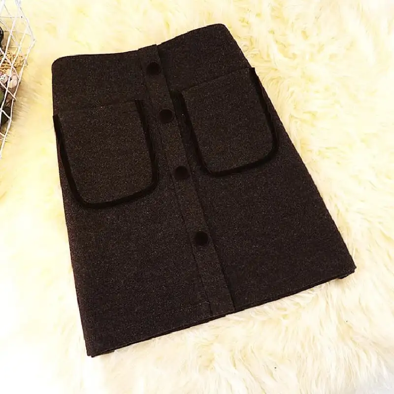 ボトムス スカート 3色展開 ミニスカート シングルブレスト