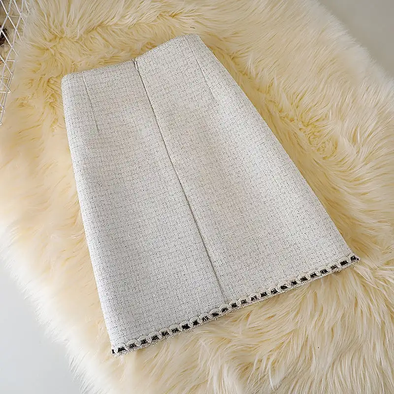 ボトムス スカート 2色展開 ミニスカート ツイード 気質満点