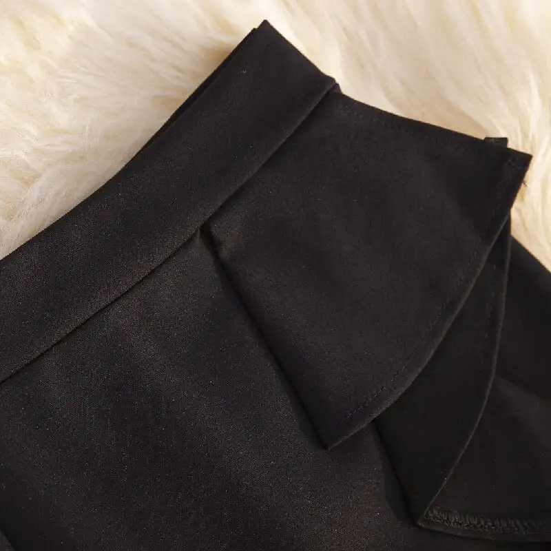 ボトムス スカート 2色展開 ペプラム 通勤 無地 デザイン感