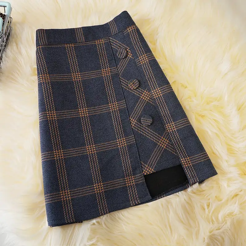 ボトムス スカート 2色展開 ミニスカート チェック柄 気質満点 通勤