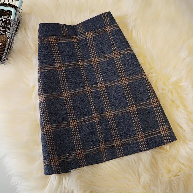 ボトムス スカート 2色展開 ミニスカート チェック柄 気質満点 通勤