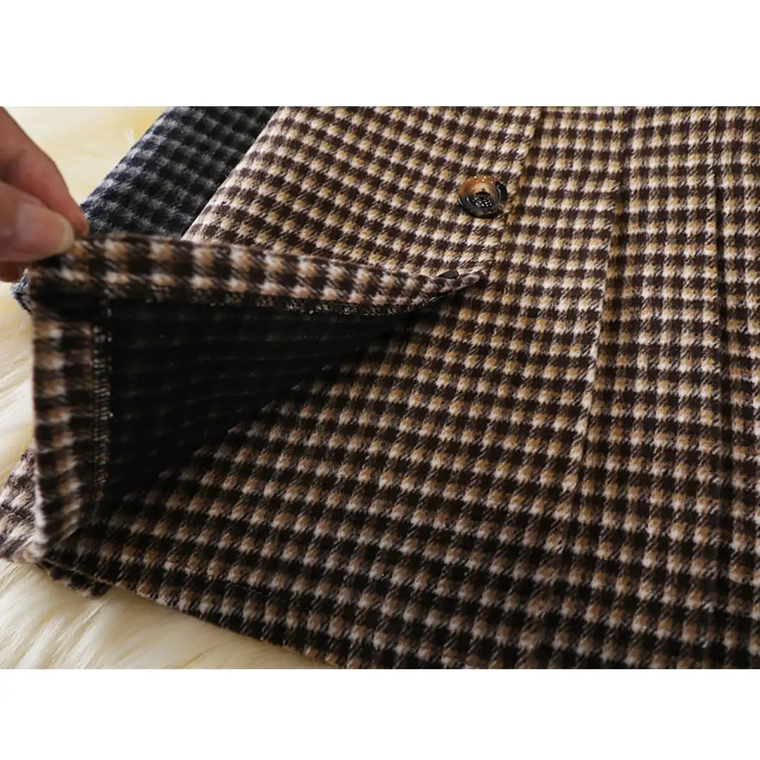 ボトムス スカート 2色展開 ミニスカート チェック柄 ボタン