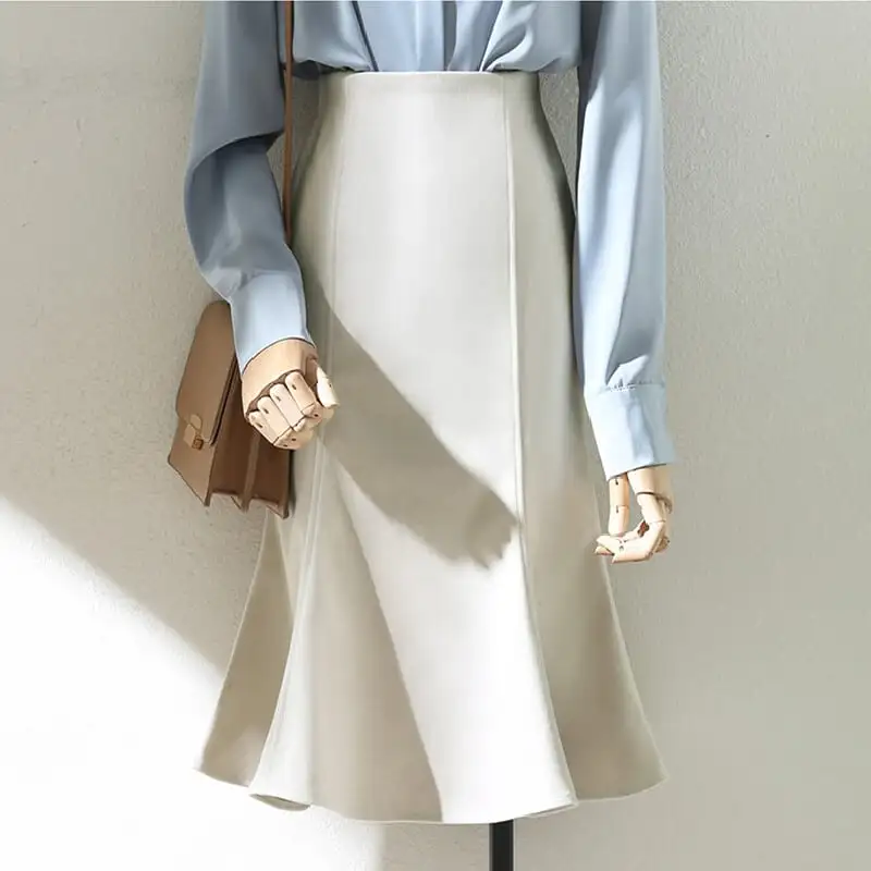 ボトムス スカート 2色展開 フィッシュテール 気質満点 通勤