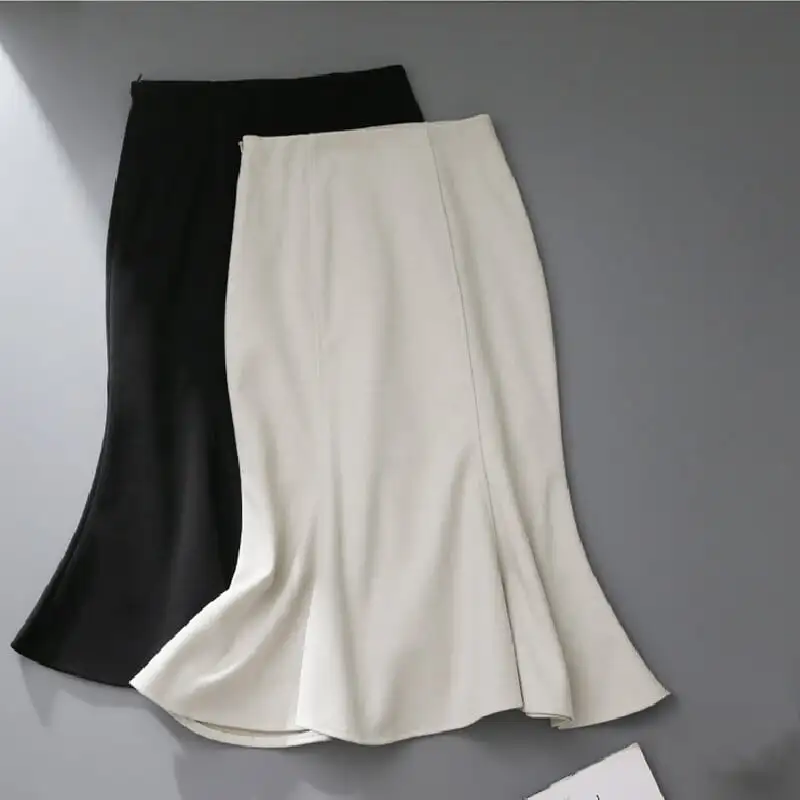 ボトムス スカート 2色展開 フィッシュテール 気質満点 通勤