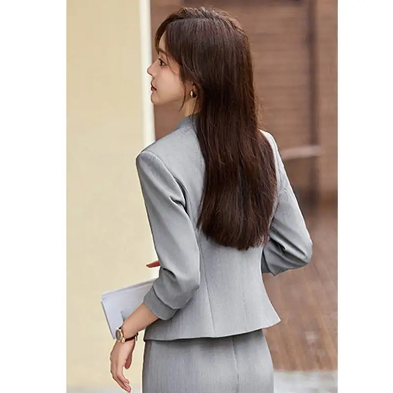 セットアップ ジャケット+ワンピース 2色展開 通勤 無地