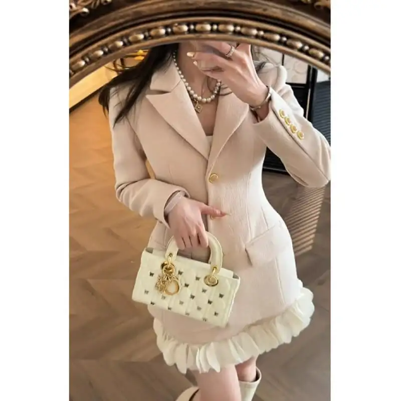 セットアップ ジャケット+スカート スーツ デザイン感 長袖