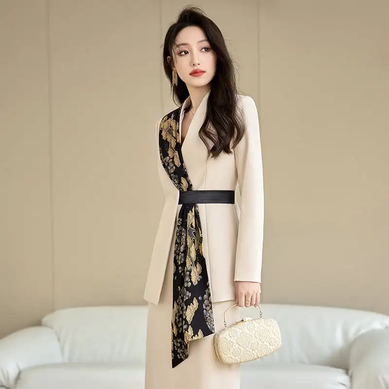 セットアップ ジャケット+スカート 2色展開 フェミニン 通勤