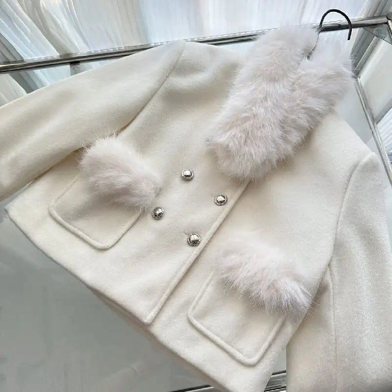 セットアップ ジャケット+スカート スウィート 綿入れ ダブルブレスト