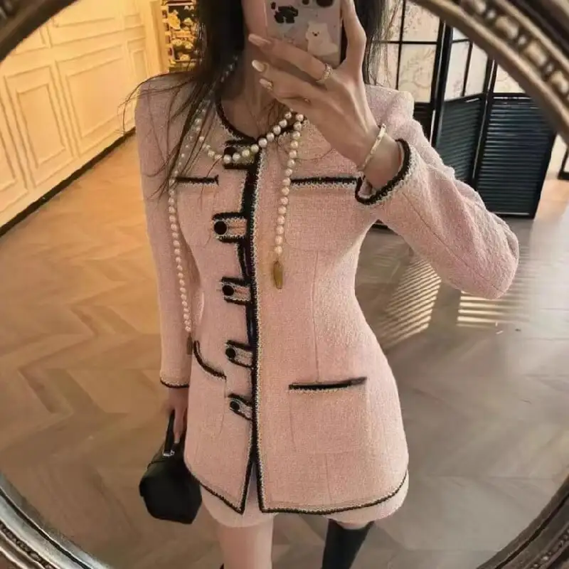 セットアップ トップス+スカート スウィート 長袖 デザイン感