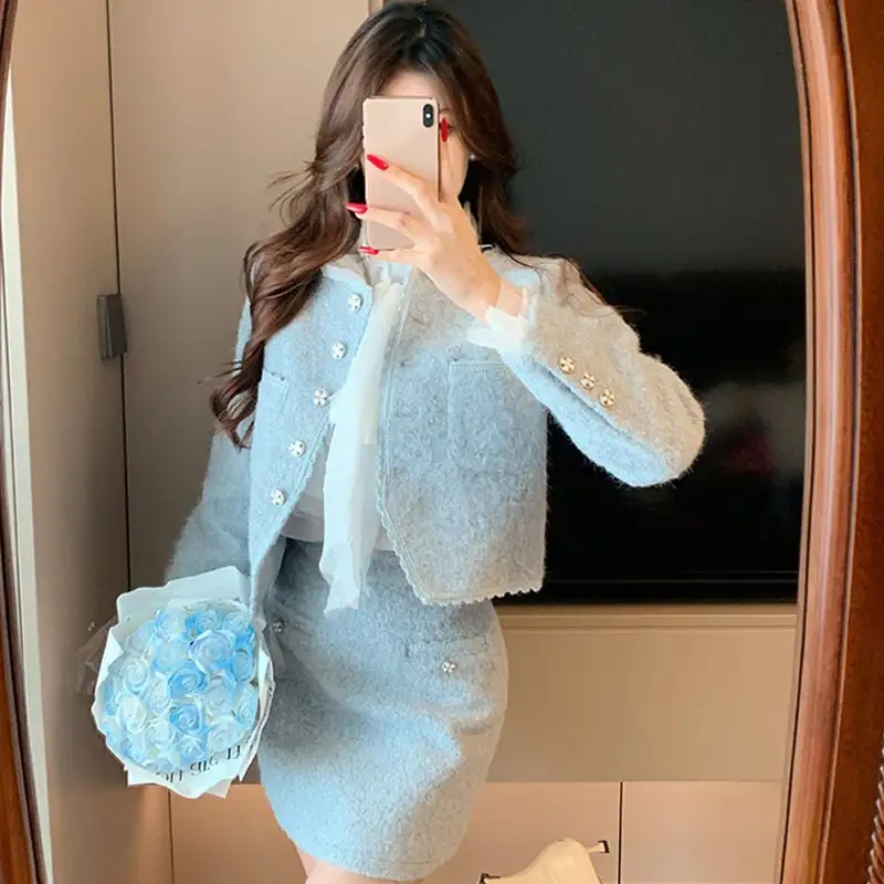 セットアップ ジャケット+スカート 長袖 気質溢れる