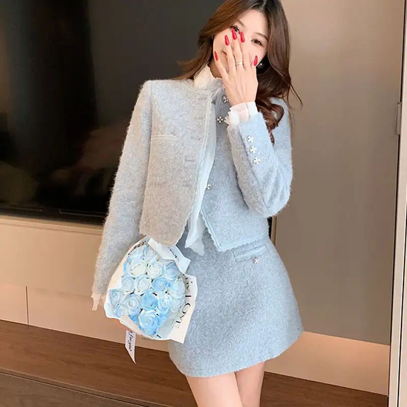 セットアップ ジャケット+スカート 長袖 気質溢れる