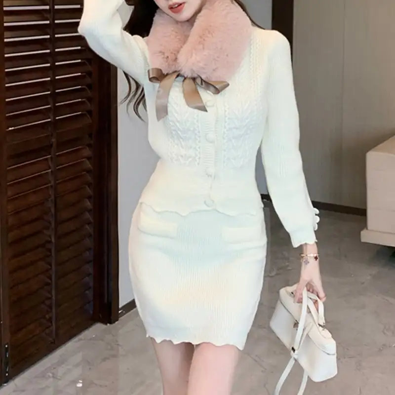 セットアップ トップス+スカート ニット スウィート