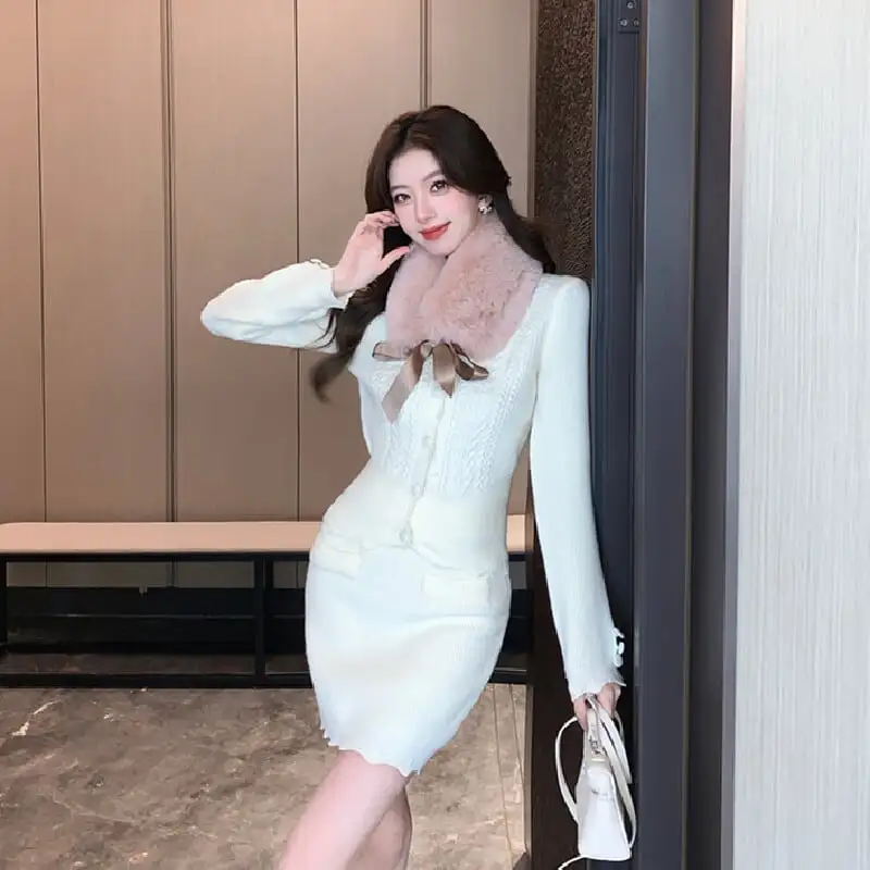 セットアップ トップス+スカート ニット スウィート